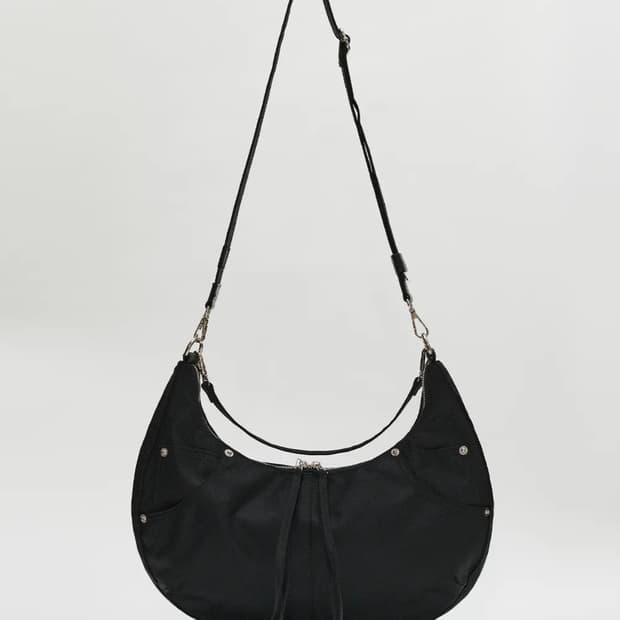메종미네드 TWO TONE SADDLEBAG BLACK