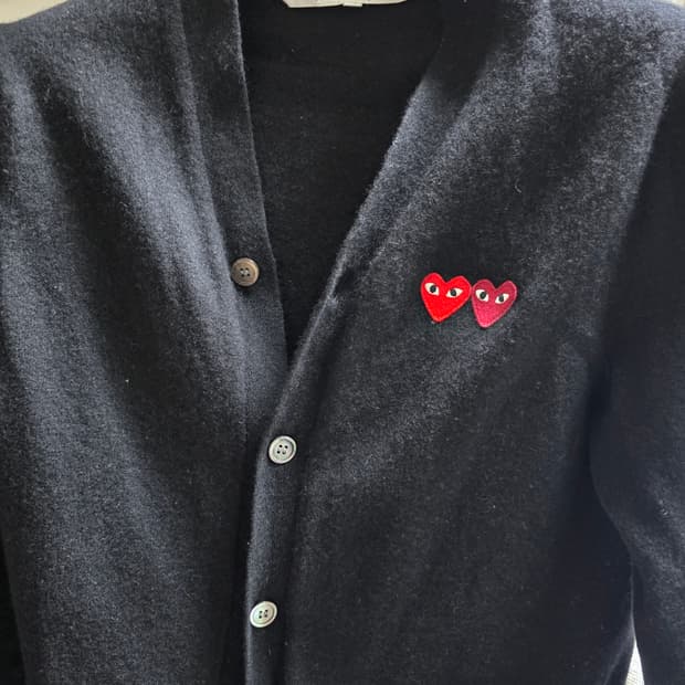 플레이꼼데가르송 블랙 가디건