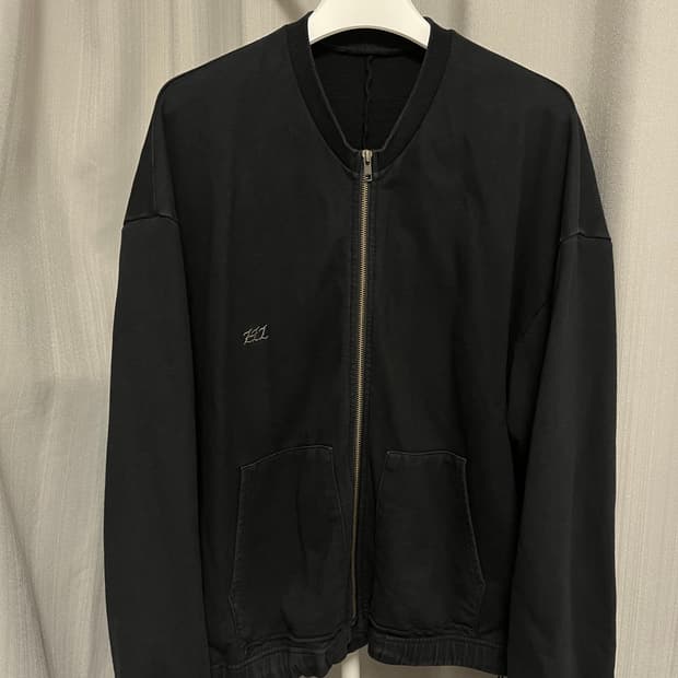 [4]폴리테루 휴먼인덱스 집저지 자켓 워시드 블랙