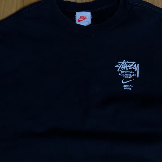 나이키 x 스투시 NRG ZR 플리스 크루넥 블랙