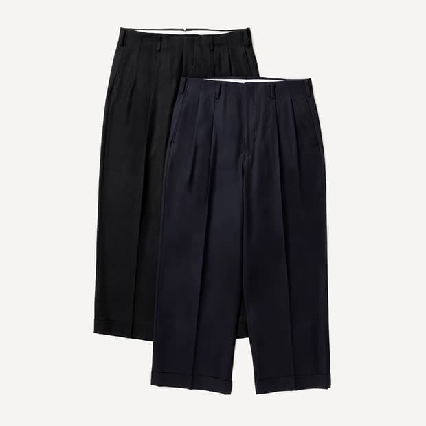 [2] 아프레쎄 26SS 울 와이드 트라우져 네이비