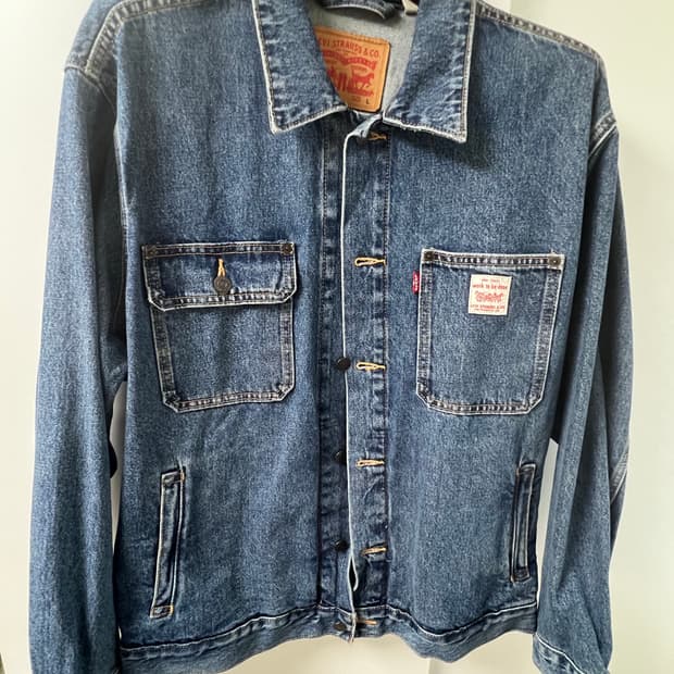 리바이스 워크웨어 데님 자켓 미디엄 인디고 L 사이즈
