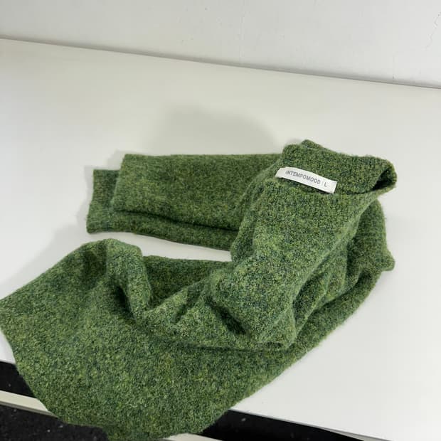 L 인템포무드 그린 보카시 니트