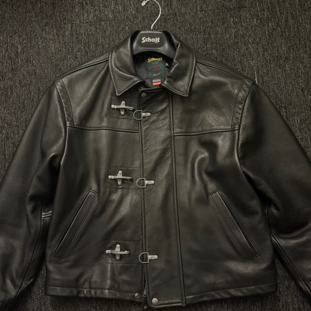 슈프림X쇼트 레더 클립 자켓 M