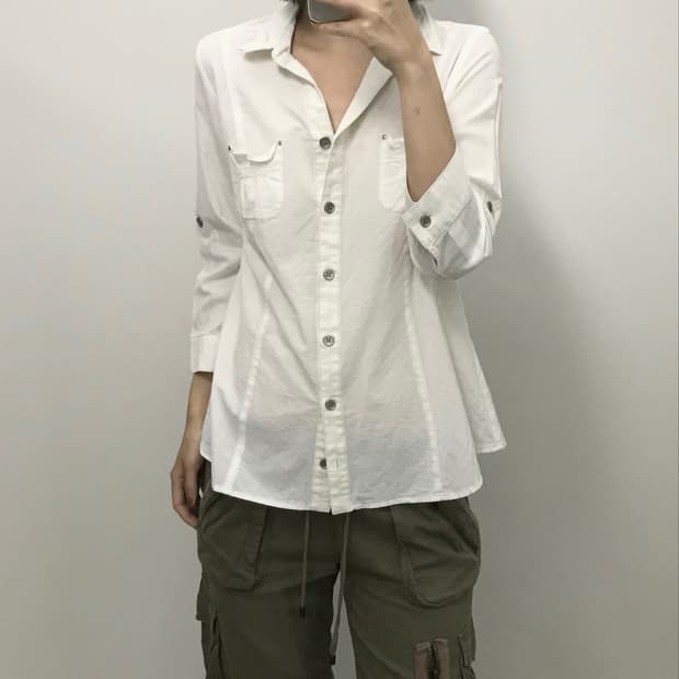 빈티지 셔링 셔츠