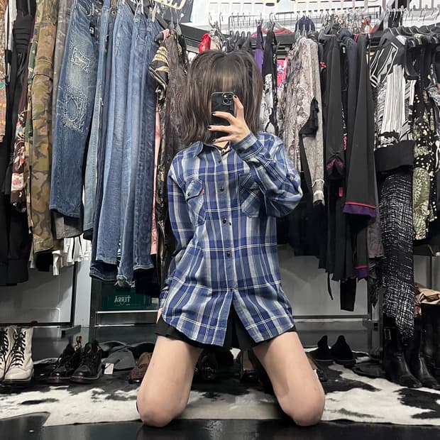 리바이스 체크패턴 셔츠