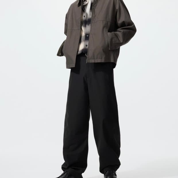 유니클로 저지배럴 레그팬츠 긴기장 블랙 XXL 극미중고 판매