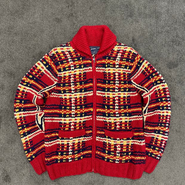 Antiballistc 노르딕 패턴 니트 집업 M