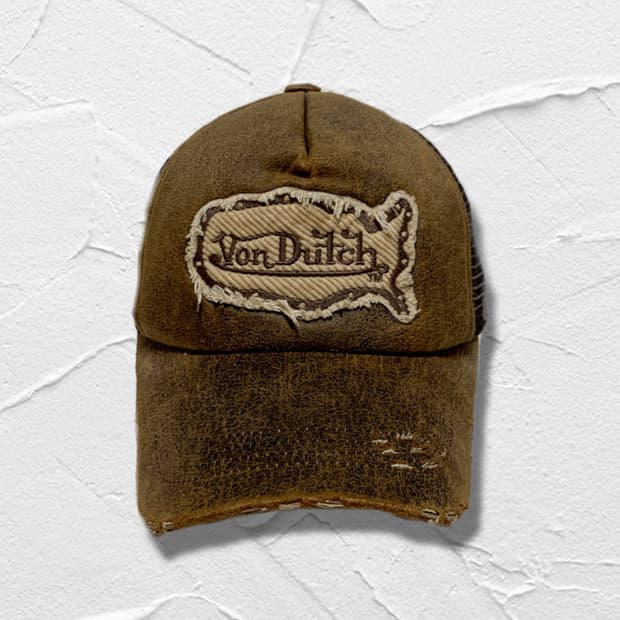 Von Dutch Vintage Distressed Trucker Cap