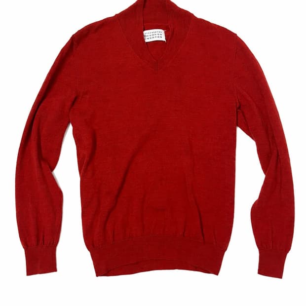 마르지엘라 브이넥 니트