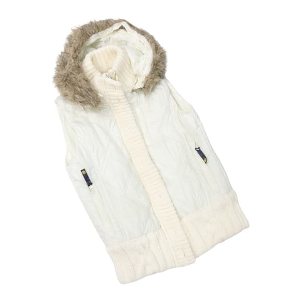 빈티지 2way 베스트 후드 집업