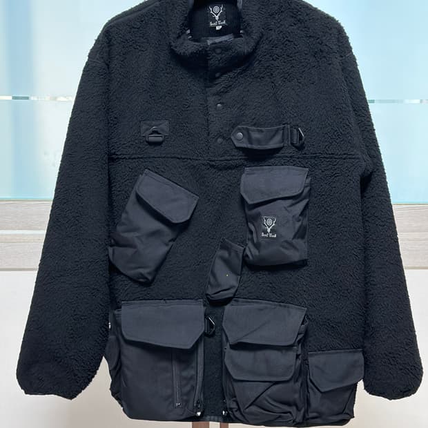 남이서팔 텐카라 풀오버 플리스: 블랙 / M