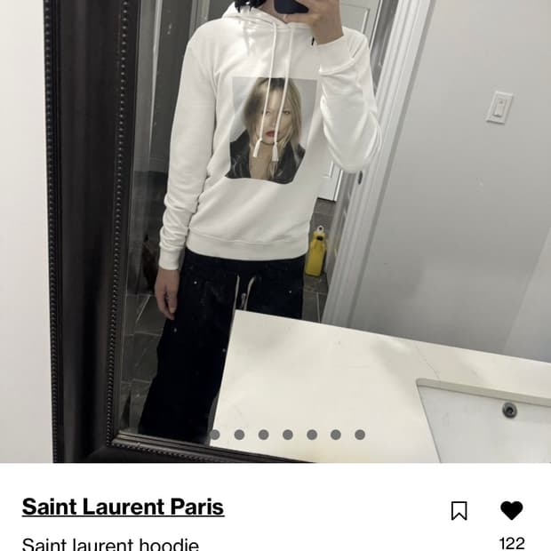 [구매글/XS~M] 생로랑 셀프 서비스 케이트모스 후드 화이트