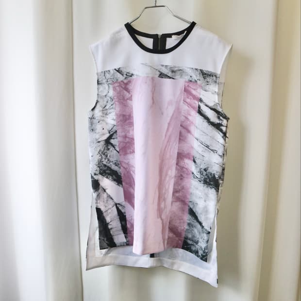 Helmut Lang printing sleeveless 