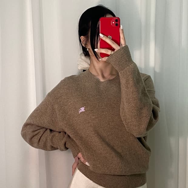 버버리 기마로고 니트