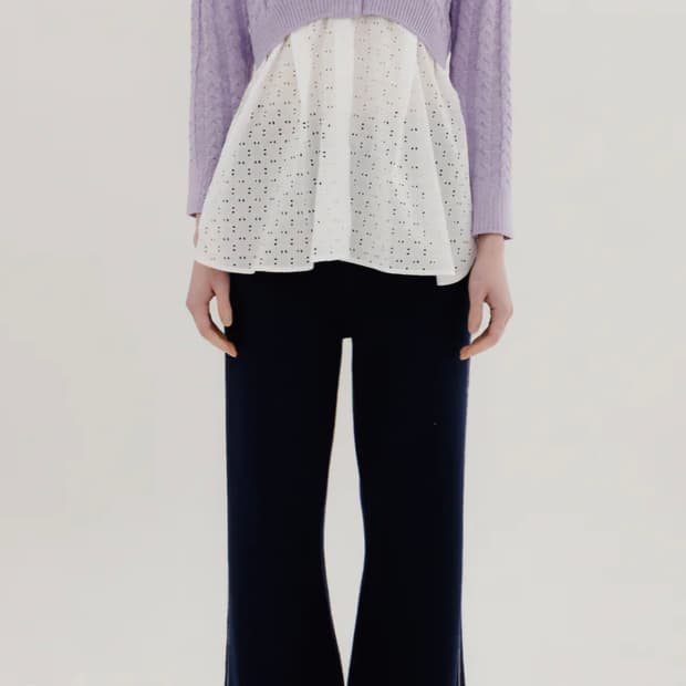 Knotty 나티 레이스레이어드 가디건