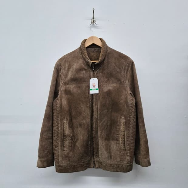 브라운 소가죽 자켓 남성 L