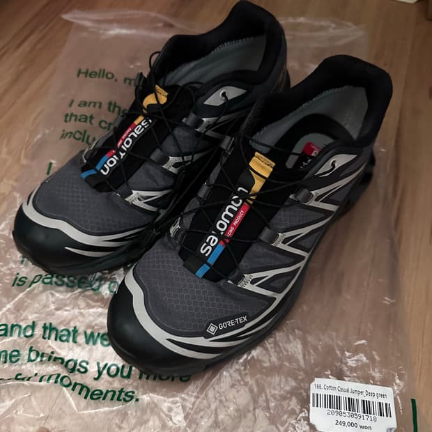 살로몬 xt-6 고어텍스 블랙에보니