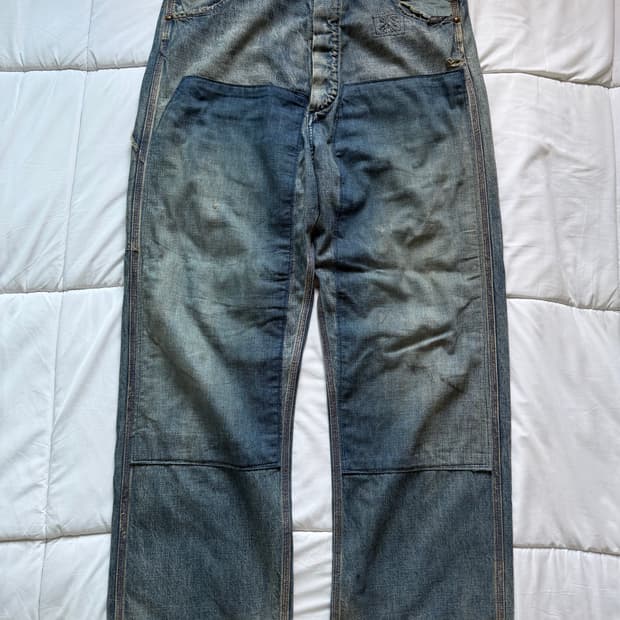 [M] 세인트미카엘 더블니 페인터 데님 팬츠