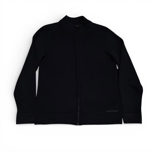 S 캘빈클라인 CK 블랙 니트집업