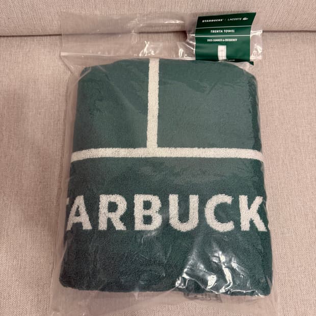 ️ [새제품] 스타벅스 라코스테 트렌타월 타올 목욕수건