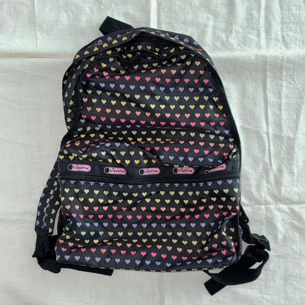 레스포삭 하트 도트 백팩🌈