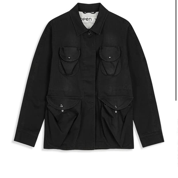 오픈와이와이 사파리 자켓 블랙 MULTI POCKET SAFARI JAC