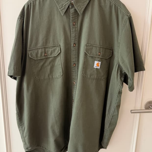 칼하트(Carhartt)  카키 워크 반팔 셔츠 XXL