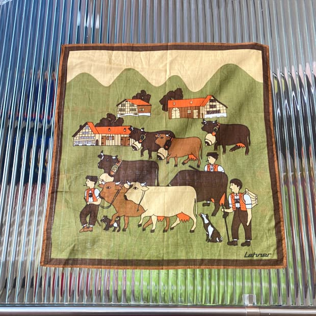 빈티지 드로잉 그래픽 손수건