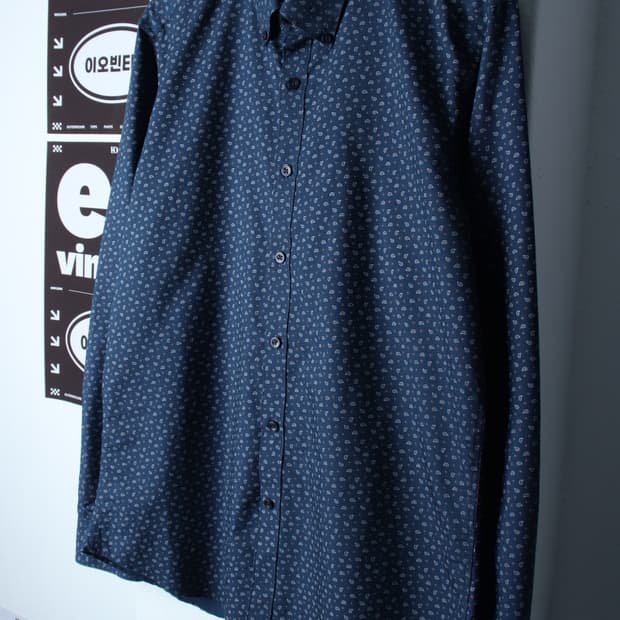 (2XL) 브로이어 셔츠 남방 빅사이즈 페이즐리 고가-H34976