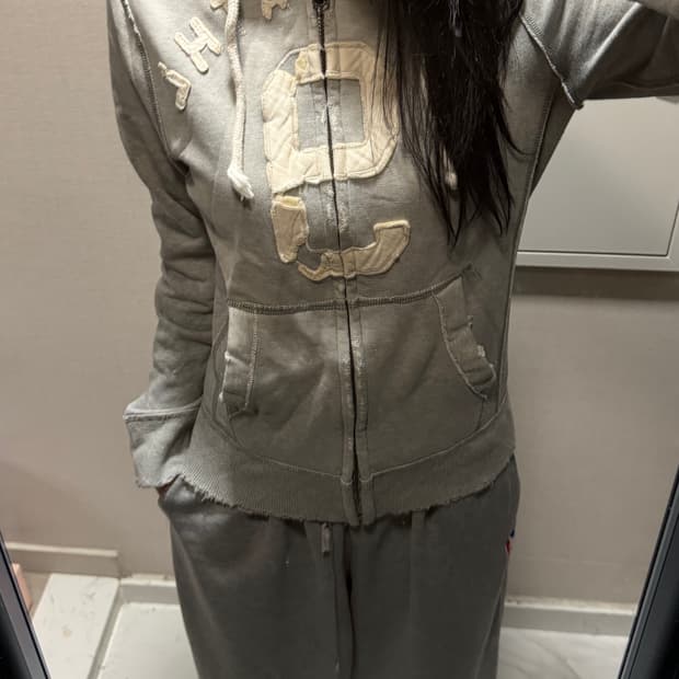 아베크롬비 그레이 후드집업 s