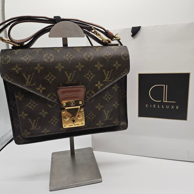 정품 루이비통 몽소 토트 숄더백