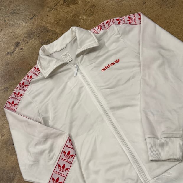 아디다스 흰빨 화이트 와글와글 트랙탑 져지