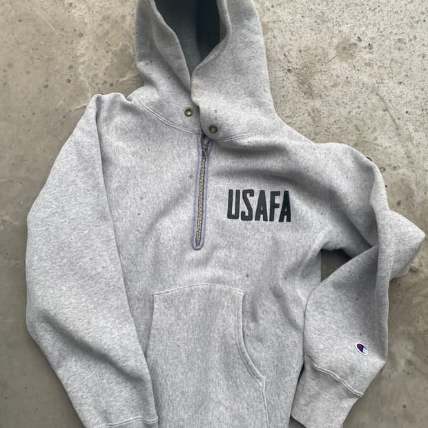 챔피온 블루텍 USAFA 리버스웨이브 하츠집업