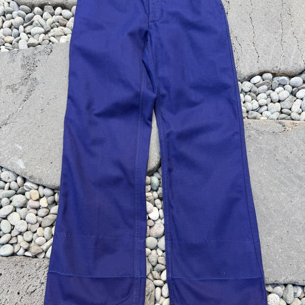 1970s Au Molinel INK BLUE NAVY 프렌치워크팬츠