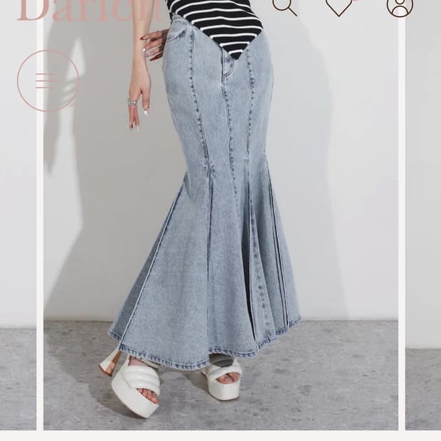 다리치 Darich 머메이드 롱 청스커트