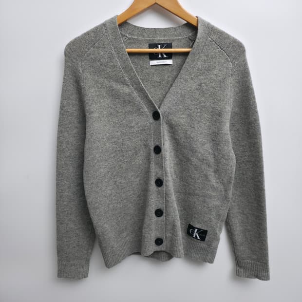 [S] CK 캘빈클라인 울 가디건 그레이