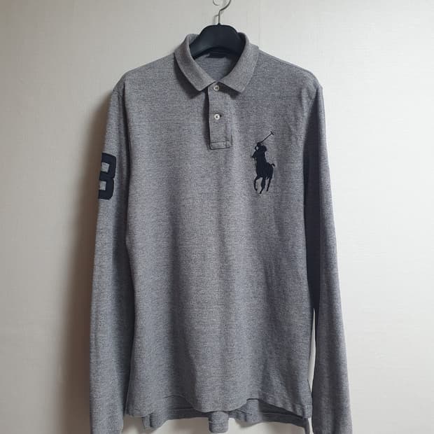 폴로랄프로렌 빅포니 긴팔 카라티 그레이 블랙 포니 M