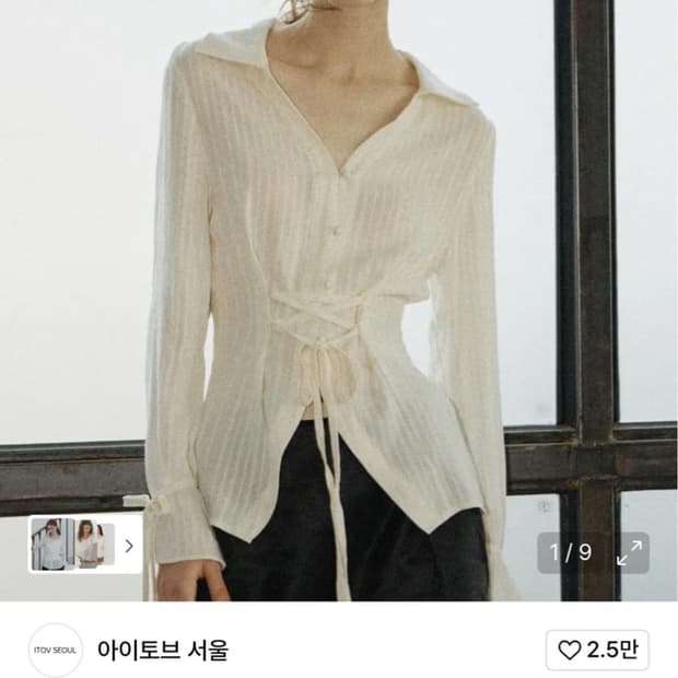 아이토브서울 코르셋 블라우스