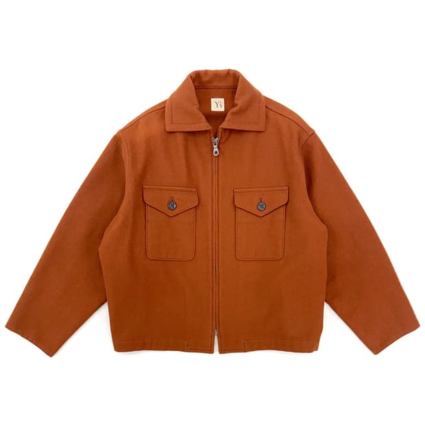 Yohji Y’s Sailor Collar Wool Cpo Jacket