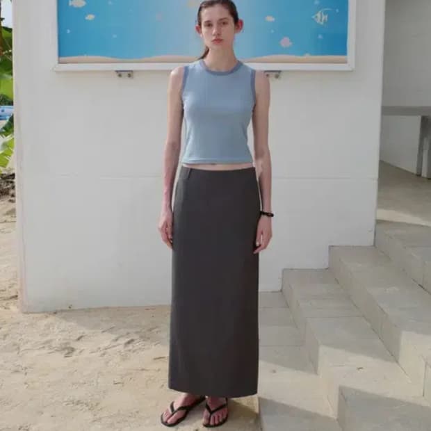 로우클래식 스트라이프 스커트 S 택 있는 새상품