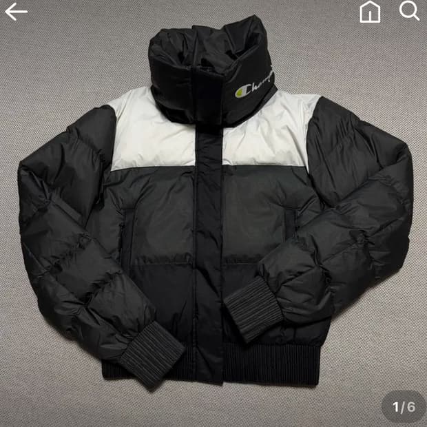 챔피온 빅로고 패딩 S