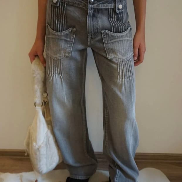 스컬프터 핀턱 팬츠 L