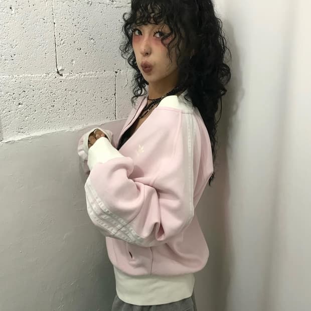 Adidas Baby Pink Zip-Up ⭐️대대장 레어⭐️ 
