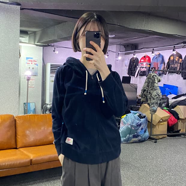 홀리스터 베이직 네이비 후드집업 B3466