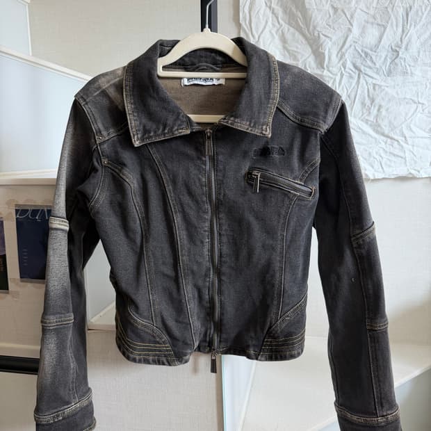 세미크롭 데님자켓 / Y2K / 펑크