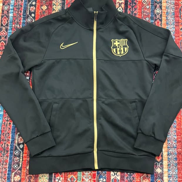 나이키 FC 바르셀로나(FCB) 블랙&골드 트랙탑 집업