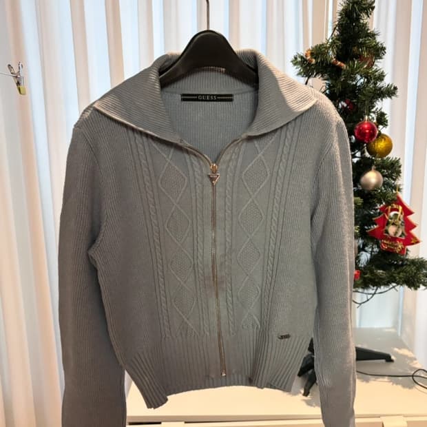 소라색 게스 집업