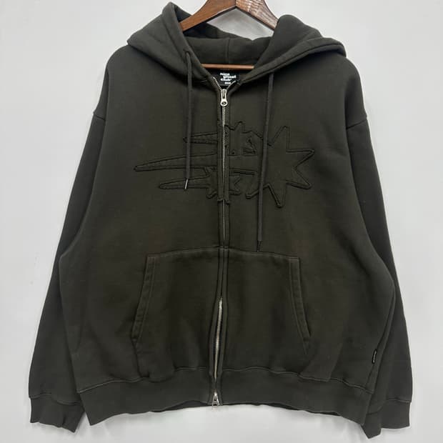 나이스고스트클럽 카키 후드집업