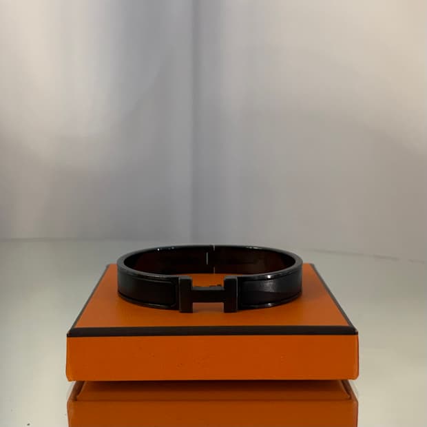 에르메스 클릭아슈 브레이슬릿 쏘 블랙 하드웨어 & 누아 매트